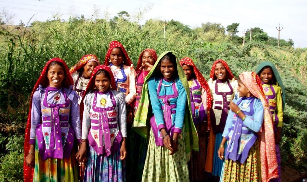 Tribal women in traditional attire